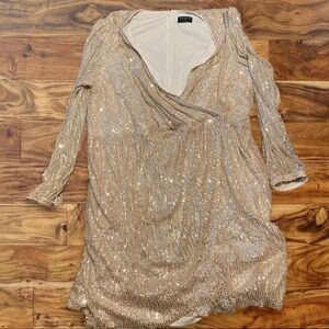 Lane Bryant Gold Sequin Dress